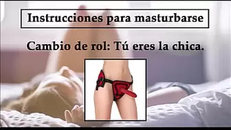 Changing roles! Today you are the whore. Audio with Spanish voice.