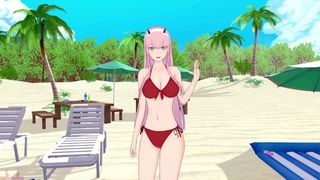 Darling in the Franxx: zero 2 Swallows and Gets Butt-Sex 3D Cartoon