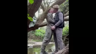Fine lovers fuck in the woods