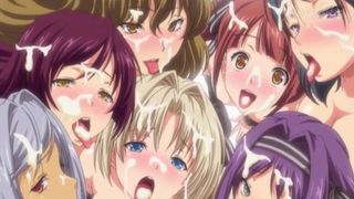 Hentai Cartoon Fucking and Climax in Pussies of Many Fine Teens with Large Boobies