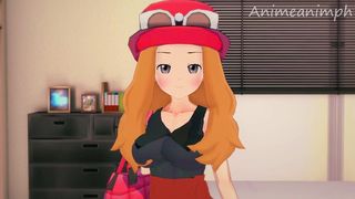 Fucking Horny Trainer Serena from Pokemon Until Cream Pie - Hentai Asian Cartoon