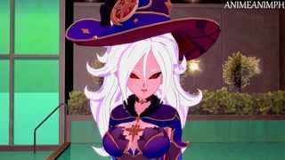 Android 21 in Mona's Costume Gives You Private Thighjobs - Dragon Ball Z & Genshin Impact Cartoon 3d