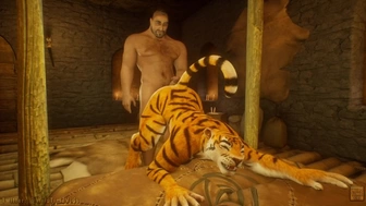 Karra Furry Tigress and Giant Dude
