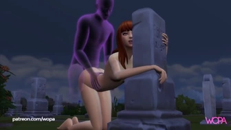 She goes to the cemetery for 1 last fuck with her BF