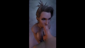 Perfect Blue Eyed Skank Blowing On A Thick Dong