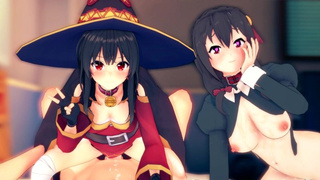 THREESOME WITH MEGUMIN AND YUNYUN 