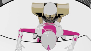 Pink Ranger gets nailed and facefucked By White ranger