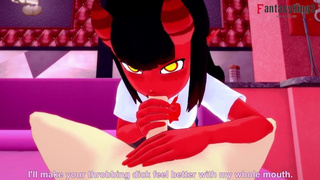 Meru the succubuss having sex in love hotel | Uncensored Asian Cartoon POINT OF VIEW and normal