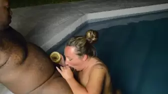Wifey Fucking BBC and Man in Pool on Vacation