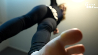 Giantess amature feet stomping (POINT OF VIEW trample, foot goddess, small feet, barefeet, POINT OF VIEW feet, soles)