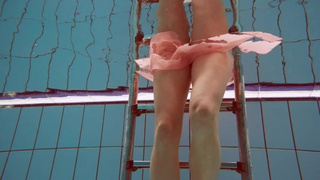 Polish fine shaped Deniska swimming nude