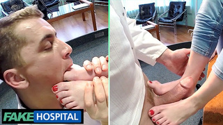 FEET Enjoying Doctor CLIMAX TWICE with a Red-head with Great Sexual Skills - Fake Hospital
